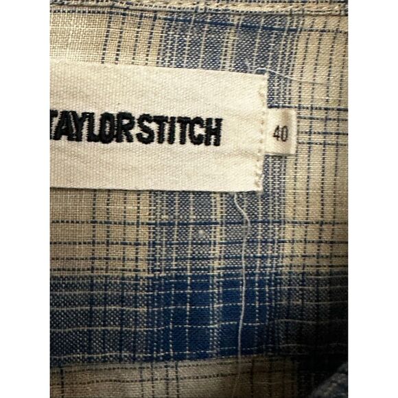 Taylor Stitch The Jack in Iceberg Plaid Sz 40 - Picture 4 of 6